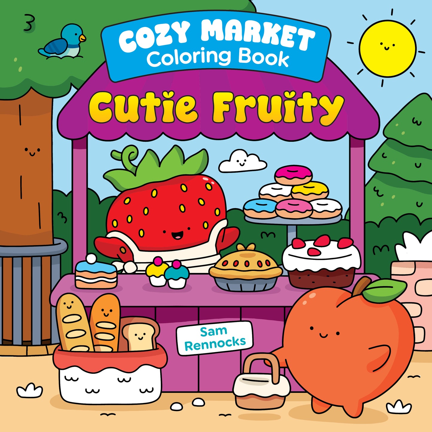 Cozy Market Coloring Book: Cutie Fruity